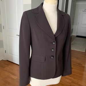 Ann Taylor Suit Jacket Coat, Brown, Size 4P